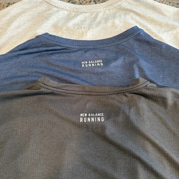 3 New Balance Men's Gray, Black and Navy Short Sleeve Tees - Picture 2 of 7